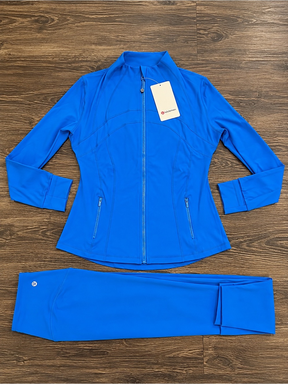 BLUE 💙 Lululemon Define Jacket & Align Pant 25” Set Size 12